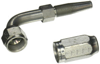 6C1T-8RFJX90 Gates Field Attachable Type T for G1 Hose, 1 Wire, Female JIC 37 Flare Swivel, 90 Bent Tube, 3/8" ID