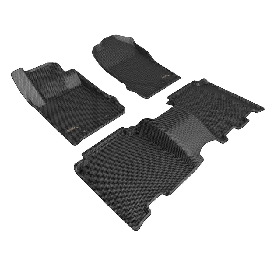 Kagu Floor Mat 3D MAXpider Custom Fit (Black) Compatible with Ford Bronco 2021-2026 - Full Set