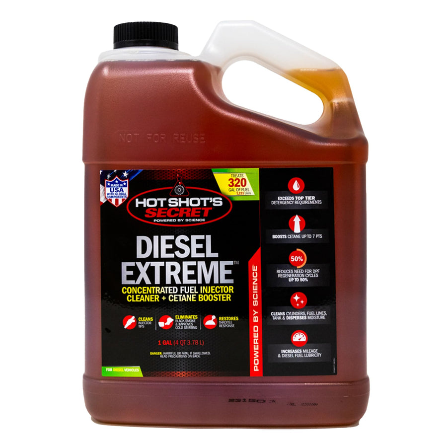 Diesel Extreme Hot Shot's Secret 1 Gallon, Concentrated Fuel System Cleaner, Diesel Fuel Additive, Injector Cleaner - Increases MPG & Restores Engine Performance