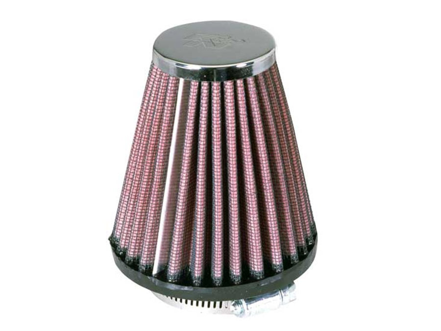 High-Flow K&N Original Lifetime Universal Clamp-On Air Filter: High Performance, Premium: Flange Diameter: 2.0625 In, Filter Height: 4 In, Flange Length: 0.625 In, Shape: Round Tapered, RC-1200