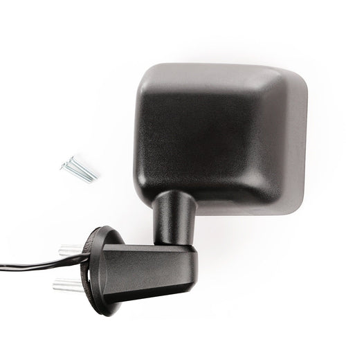 12039.31 Omix | Left Door Mirror, Power, Heated, Black | OE Reference: 68249847AC | Fits 2015-2018 Jeep Wrangler JK