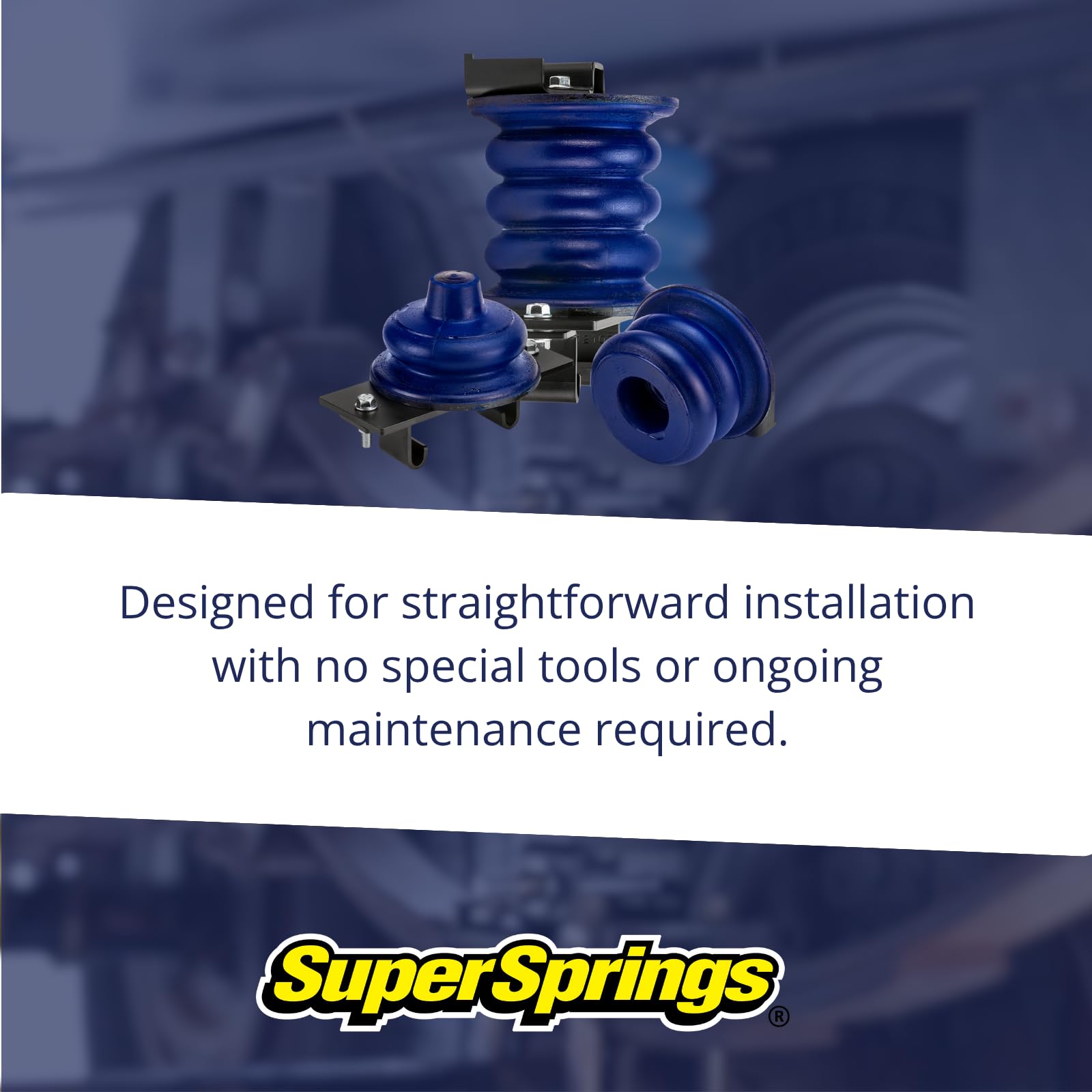 SumoSprings Front Rebel for Ford F-53 | SuperSprings SSF-173-40-2 | Left/Right Pair | 3000 (lb) Capacity at 50% Compression | Made in the USA, blue