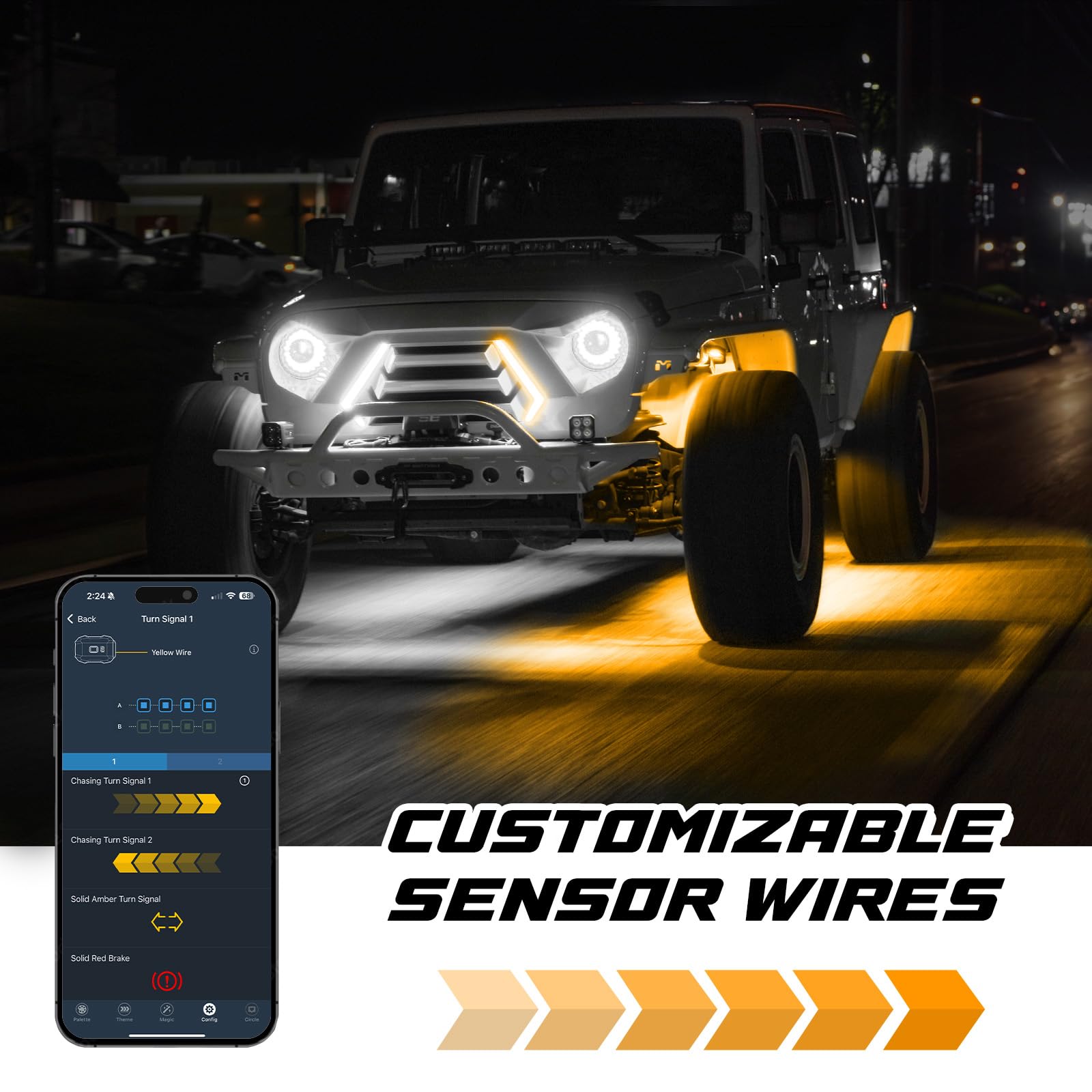 RGBW LED Rock Light Kit XKmax with Color Chasing | App-Controlled (12pc Pro Kit)