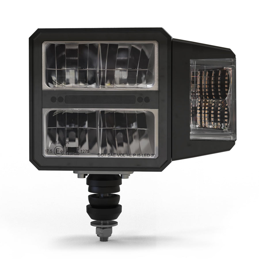 ECCO Work Light LED 6 Inch Square White Low Beam High Beam 48W 905lm 2371lm 12V 24V for Commercial Vehicle Light, Tow Truck, Work Truck, Construction Vehicle, 5 Year Warranty