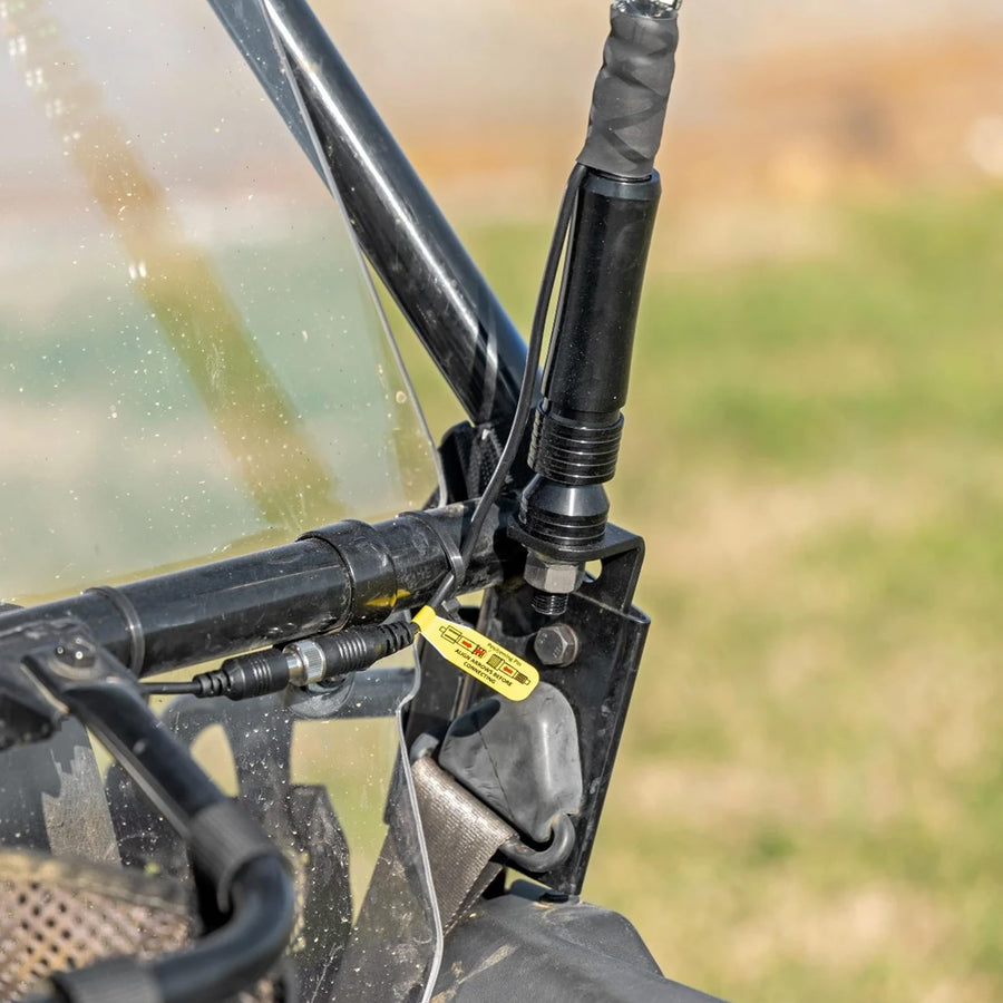 Rough Country LED Whip Light Mounting Brackets for RZR Polaris 170 EFI (2009-2021) - Set of 2, Laser Cut Steel, Bed Mount Bracket