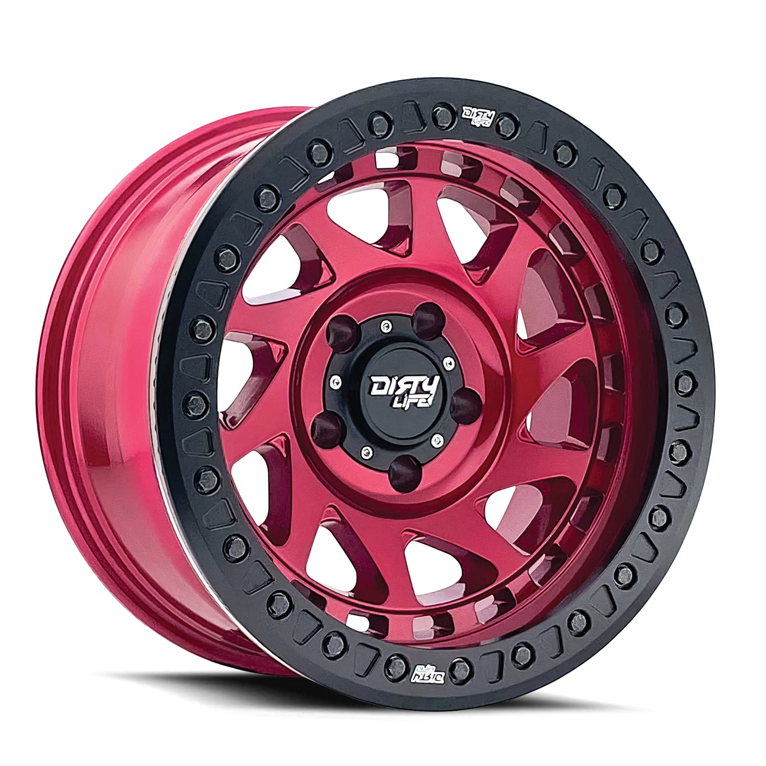 Enigma Race Dirty Life 9313 17x9 6x5.5" -12mm Candy Red Wheel Rim 17" Inch