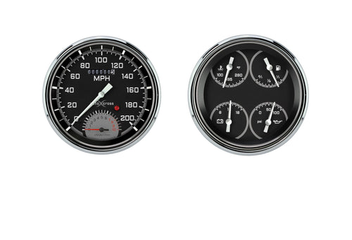 Classic Instruments Autocross CT47AXG62-LS Gauge Package LS Swap Speedometer with Built in Tach and Quad Gauge Fits 1947-1953 Chevy Truck