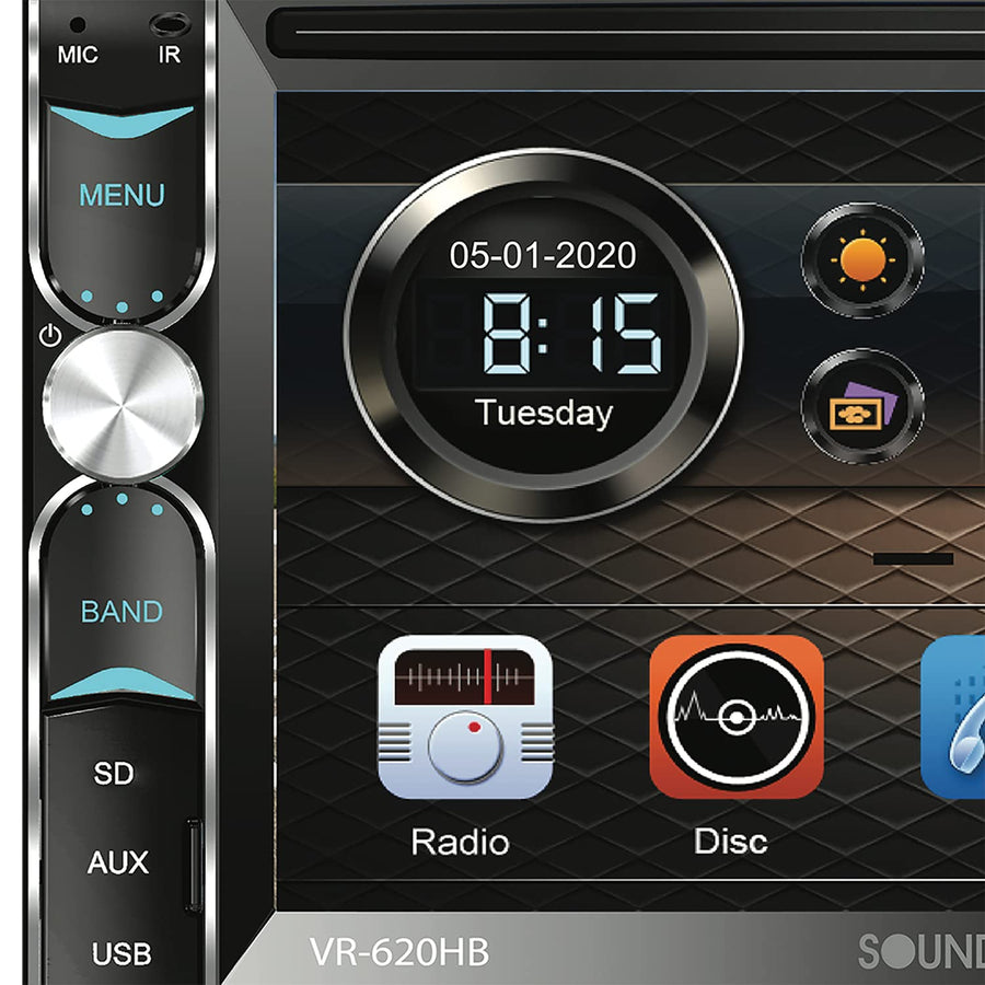 VR-620HB Soundstream 6.2-Inch Double-DIN DVD Head Unit with Bluetooth and Android MHL PhoneLink