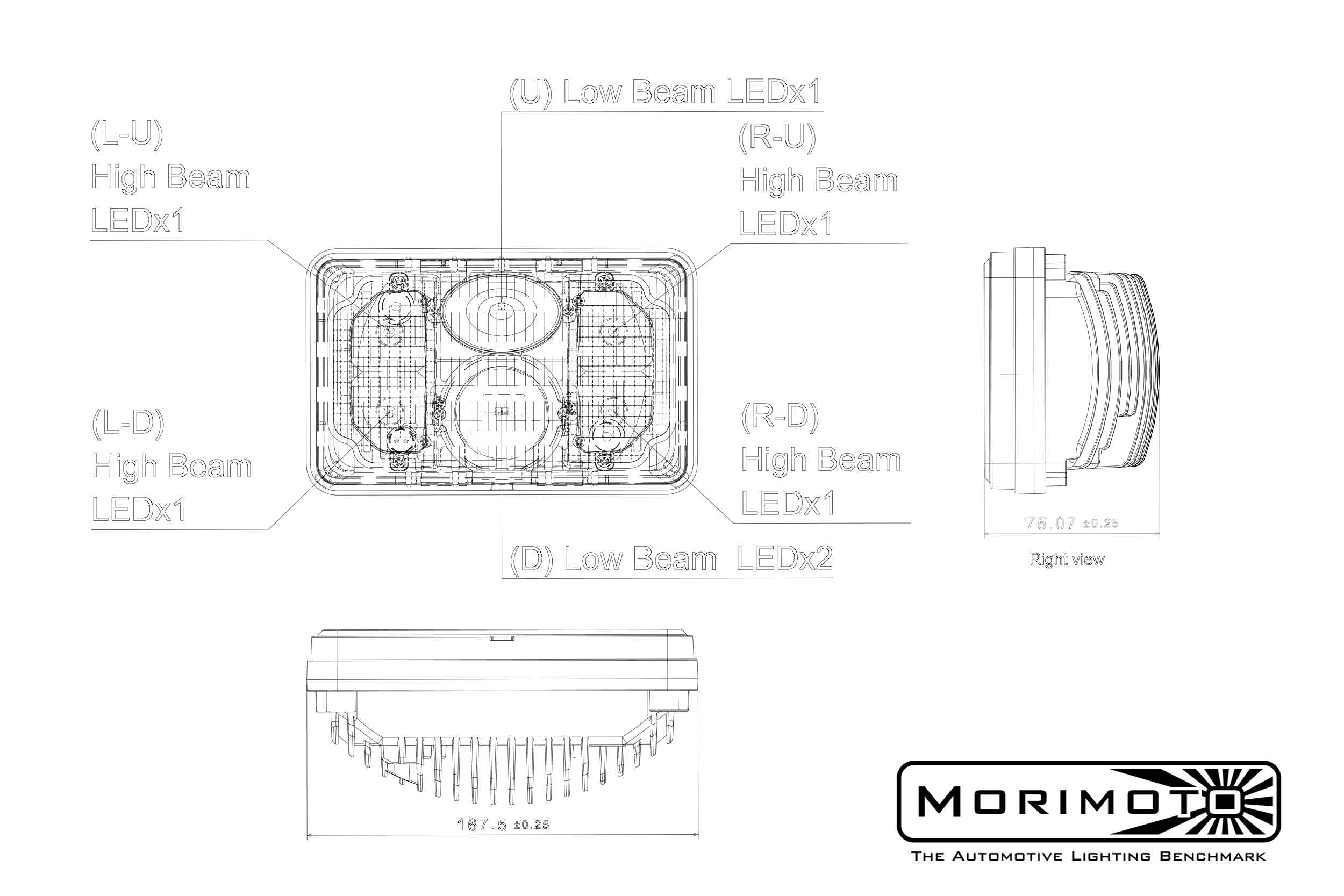 LF267 Morimoto Lighting Projector Headlights Fits Subaru DL