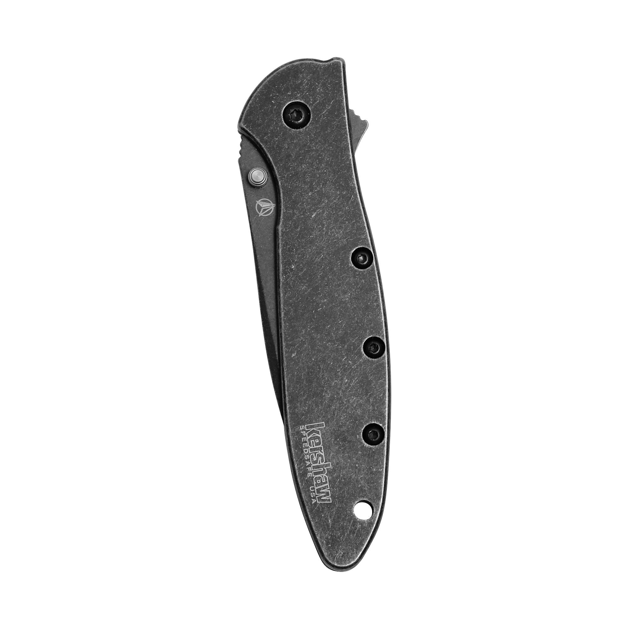 Kershaw Pocket Knife Leek, 3 Inch Composite Blackwash Blade 1660CBBW
