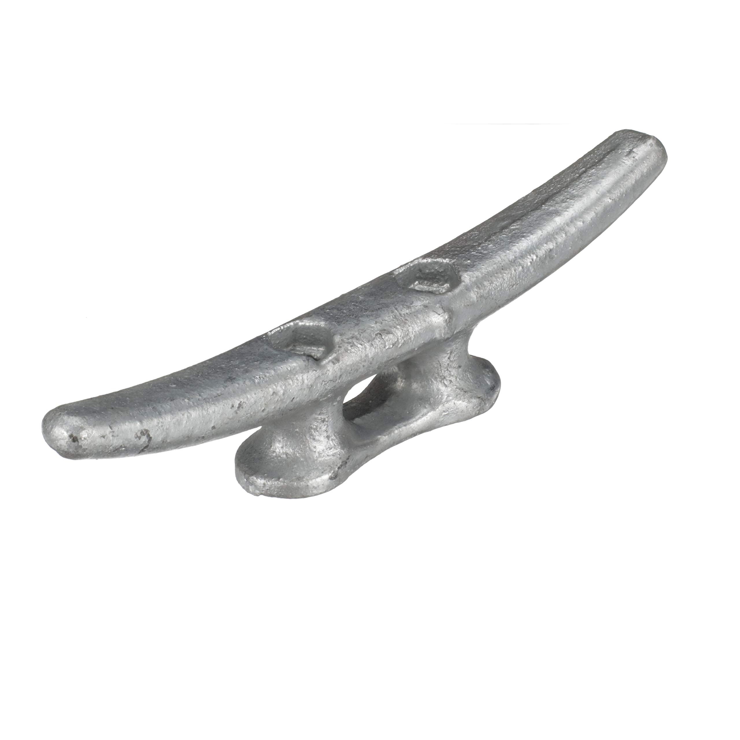 8 in. Long Attwood 12102L3 Cast Iron Cleat — 1 1/8 in. Wide, 1 5/8 in. High, Requires Two (2) 3/8-In. Fasteners, Silver
