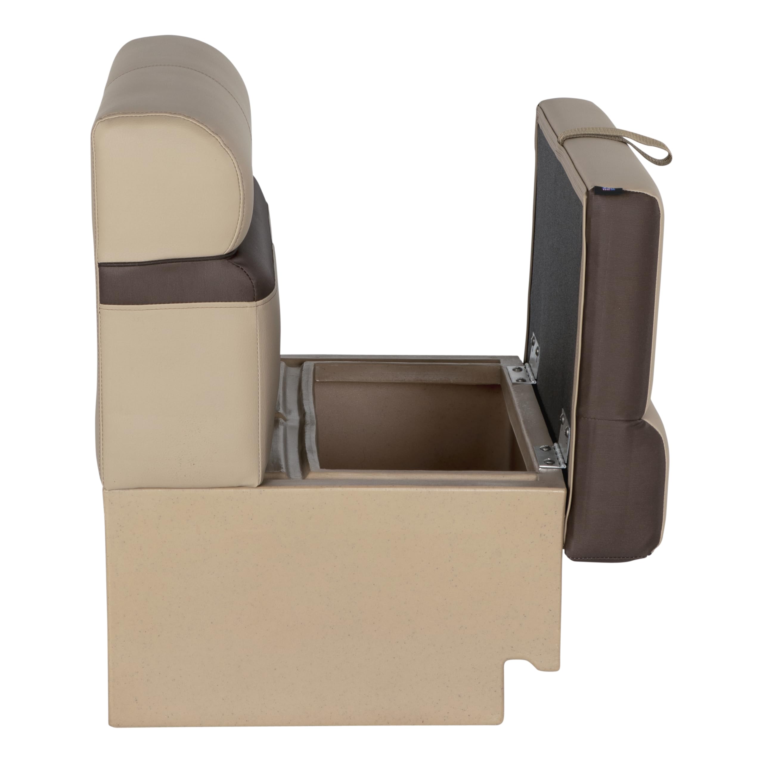 Rockport Series Lippert 30" Straight Pontoon Bench Seat, Measures 30" L x 26" W x 30" H, Marine-Grade Vinyl, High-Density Foam, Easy Installation, Fits Most Pontoons, Sand – 20221094073