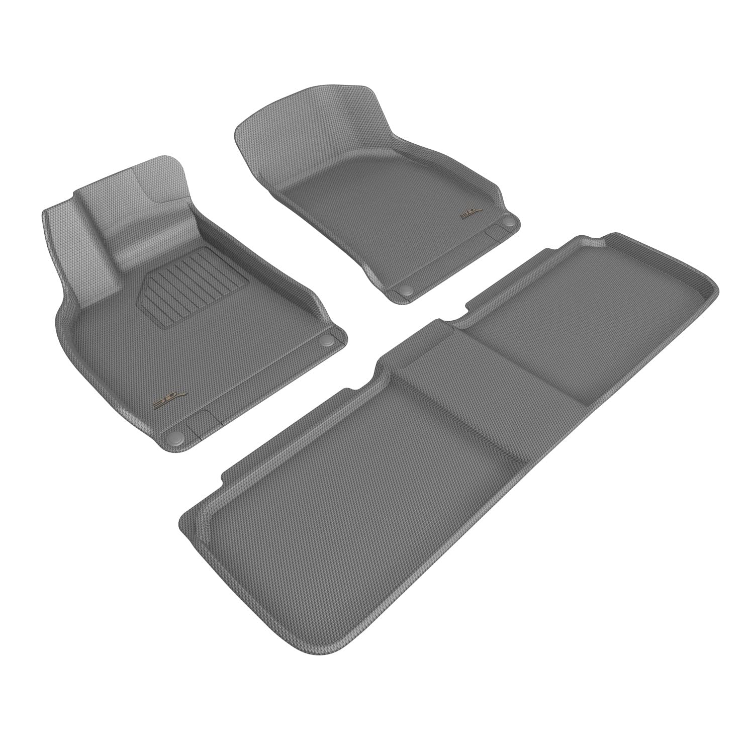 Kagu Floor Mat 3D MAXpider Custom Fit (Gray) Compatible with Lucid Air 2022-2024, Not Fit Pure/Touring - Full Set