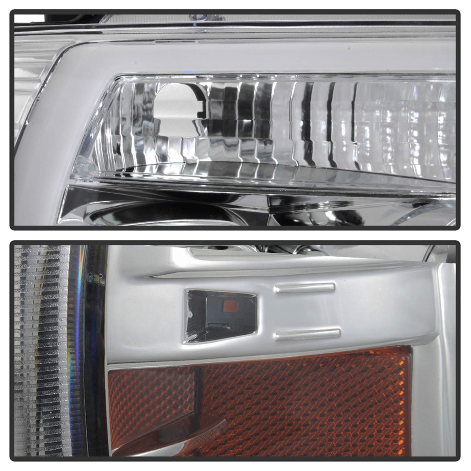 Ford F150 04-08 Spyder 5084637 Projector Headlights Light Bar - Chrome