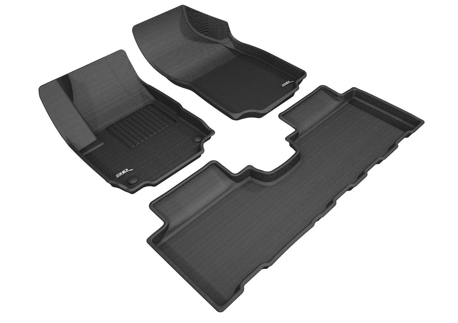 Kagu Floor Mat (Black) 3D MAXpider Custom Fit Compatible with GMC Terrain 2018-2023 - Full Set