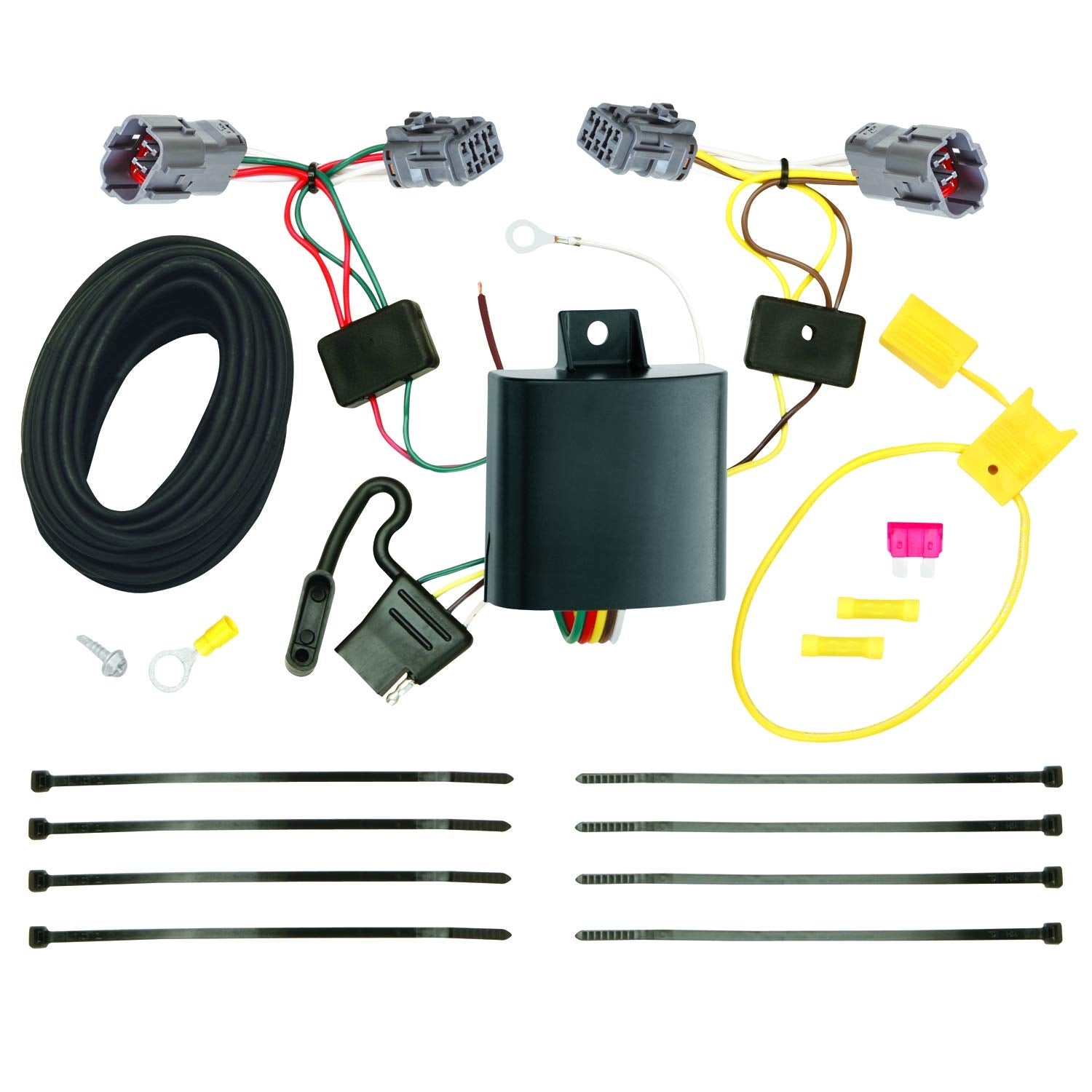 T-One T-Connector Harness, Tekonsha 118637, 4-Way Flat, W/Circuit Protected Modulite Module