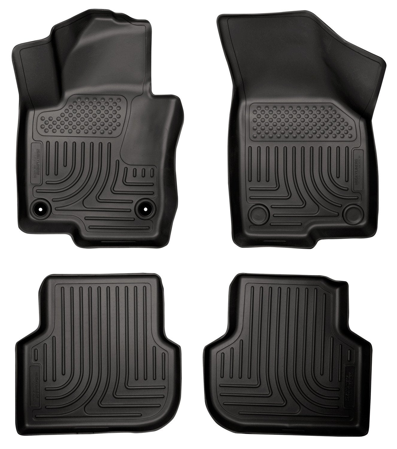 Weatherbeater Husky Liners Floor Mats | Fits 2011-2018 Volkswagen Jetta Sedan | Front & 2nd Row, 4-pc Black - 98831
