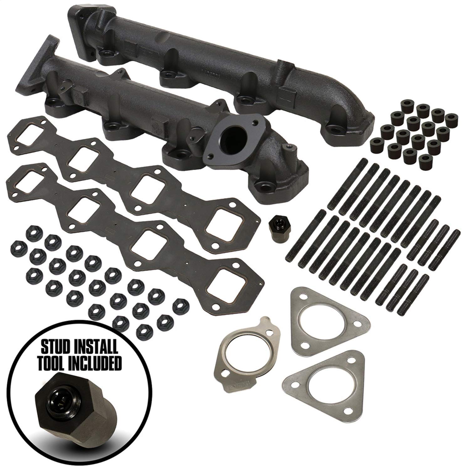 Exhaust Manifold BD Diesel 1043007 fits 2011 2014 F250 F350 Pickup & 2011 2016 F350 F450 F550 Cab & Chassis | Thermal Durability, High-Silicon Ductile Cast Iron, Maintain Optimal Exhaust Flow