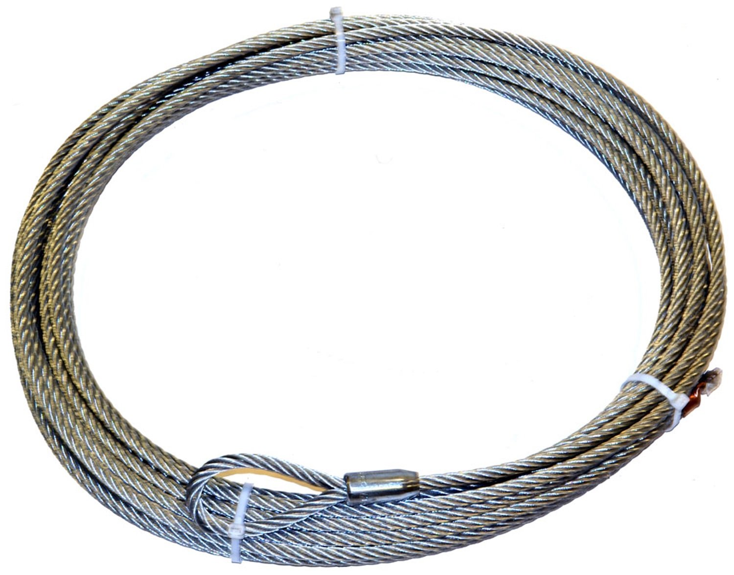 Galvanized Aircraft Steel Cable Wire Rope WARN 61950: 7/16" Diameter x 90' Length, 16,500 lb Capacity
