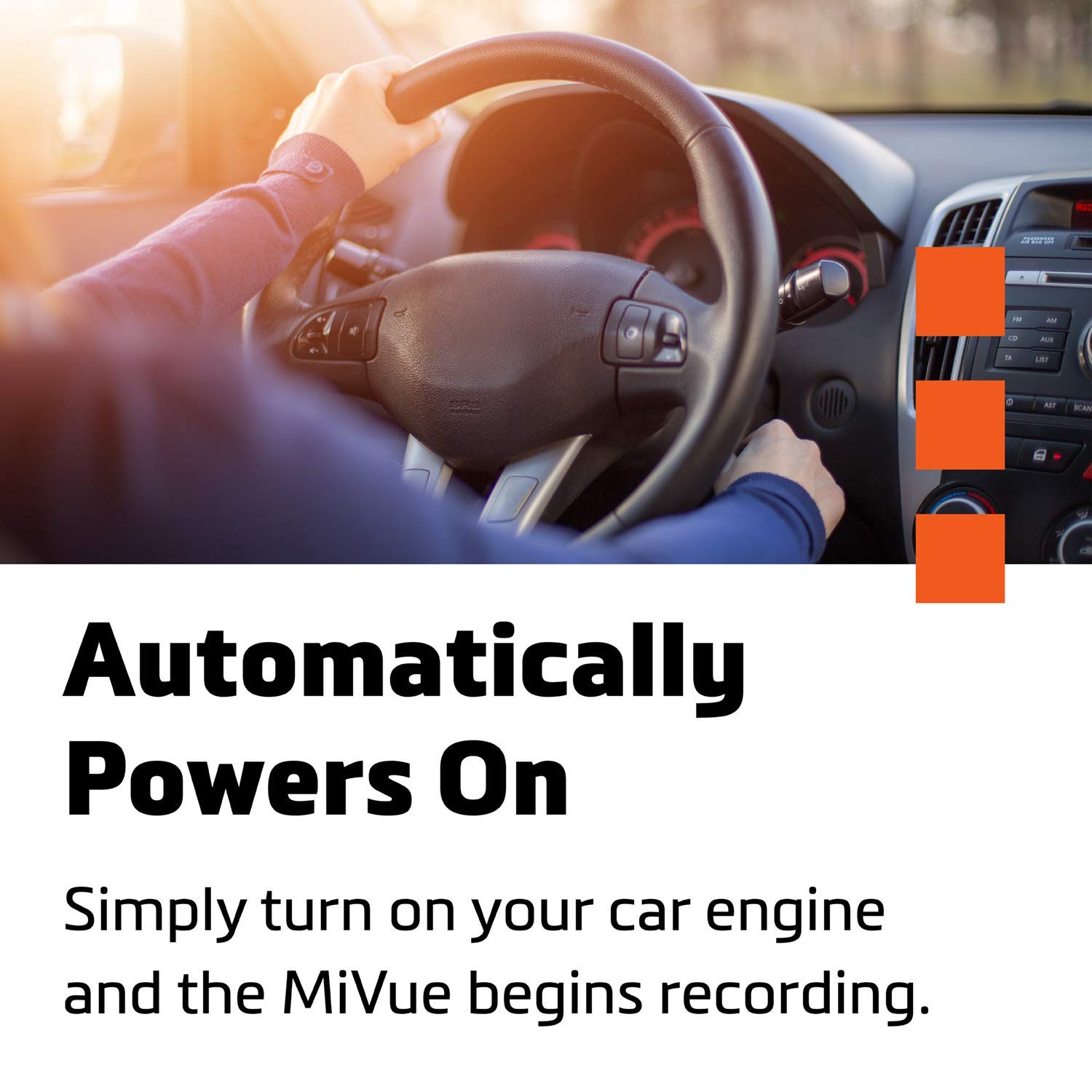 Mio MiVue A50 Car Rear Security Camera with Sony's Premium STARVIS Sensor Full HD 1080p, 145° Wide-Angle Lens - Support of MiVue C570/798 Cams Necessary for Use - Record in Low-Light Conditions