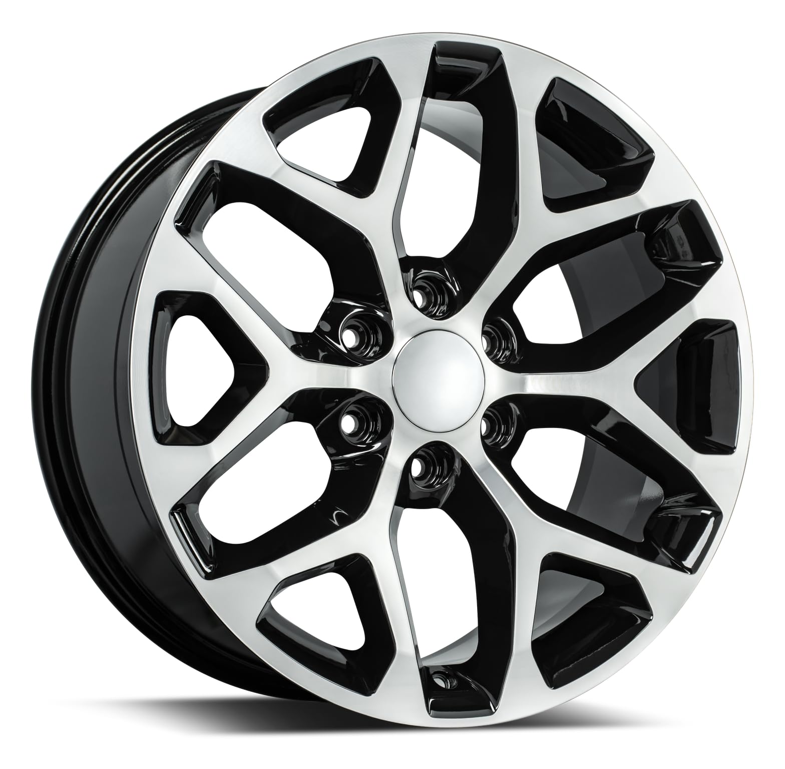 582 Series REV Wheels 582MB-2908328 - 20x9-6.1 bs - 6x5.5/6x139.7 -Black/Machine Lip