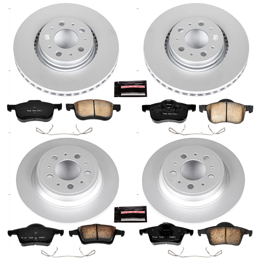 Power Stop CRK4431 Z23 Evolution Geomet Coated Brake Kit Front and Rear For Volvo S60 2001-2009, Volvo S80 1999-2006, Volvo V70 2001-2007 [Model Specific]