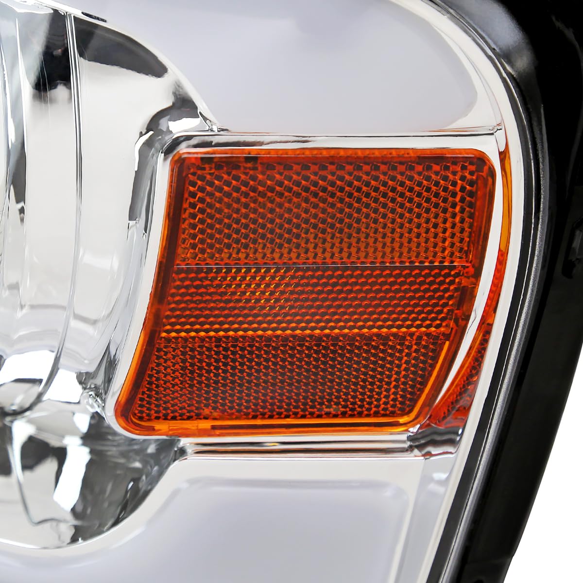 Chrome LED Tube Bar Projector Headlights SPEC-D TUNING Compatible with 2004-2008 Ford F-150, 2006-2008 Lincoln Mark LT, Left + Right Pair Headlamps Assembly
