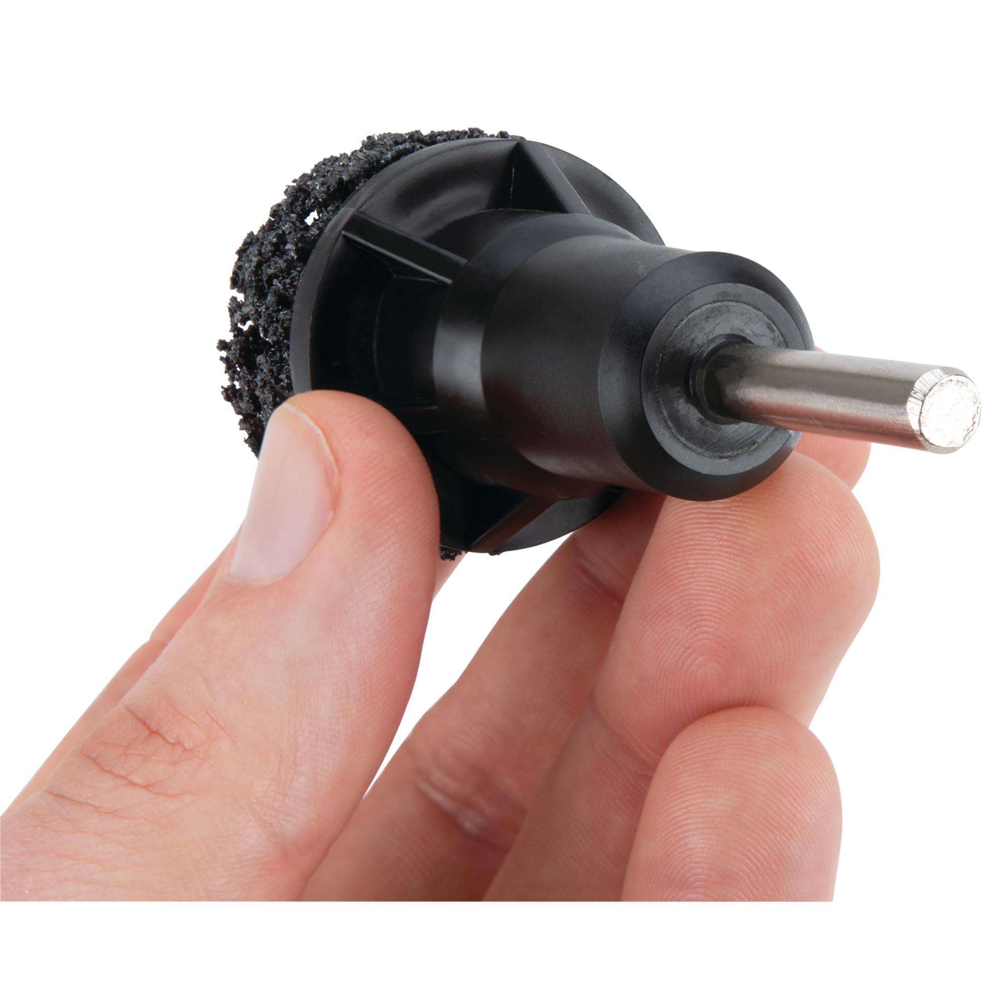 W80105 Performance Tool Wheel Hub Resurfacing Kit - Quick Rust Removal for Lug Studs and Rotors, Fits Power Drill, Includes Holder and 5 Pads