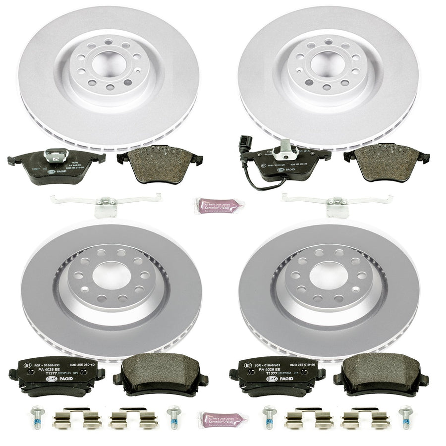 Euro-Stop Power Stop Brake Kit Front and Rear For Volkswagen CC 2009-2012, Volkswagen Golf R 2012-2013, Volkswagen Passat 2006-2009, Volkswagen R32 2008 [Model Specific]