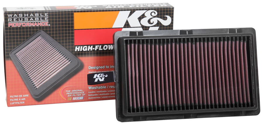 Reusable K&N Engine Air Filter: Clean Every 75,000 Miles, Washable, Premium, Replacement Car Air Filter: Compatible with 2015-2019 HYUNDAI/KIA (Tucson, Sportage), 33-3125