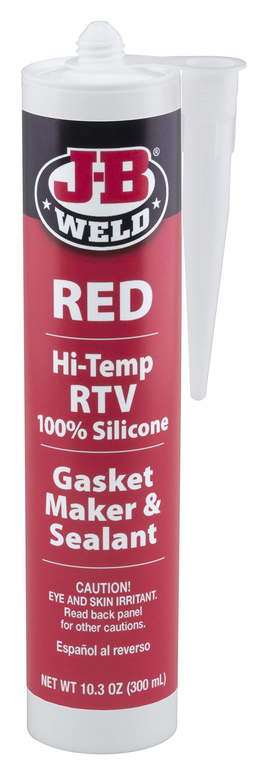 High Temperature J-B Weld 31914 Red RTV Silicone Gasket Maker and Sealant - 10.3 oz.