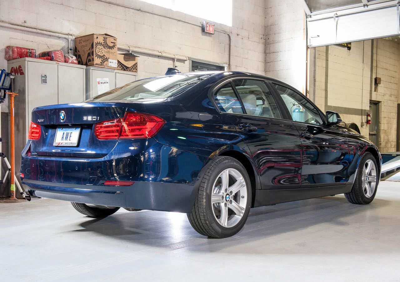 BMW F30 320i AWE Tuning Touring Exhaust w/Performance Mid Pipe - Diamond Black Tip (90mm)