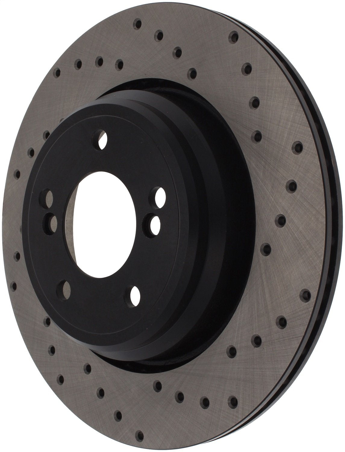 StopTech Sport 128.34054R Rear Right Cross Drilled Disc Brake Rotor - Fits Select BMW M3 and M5 Vehicles