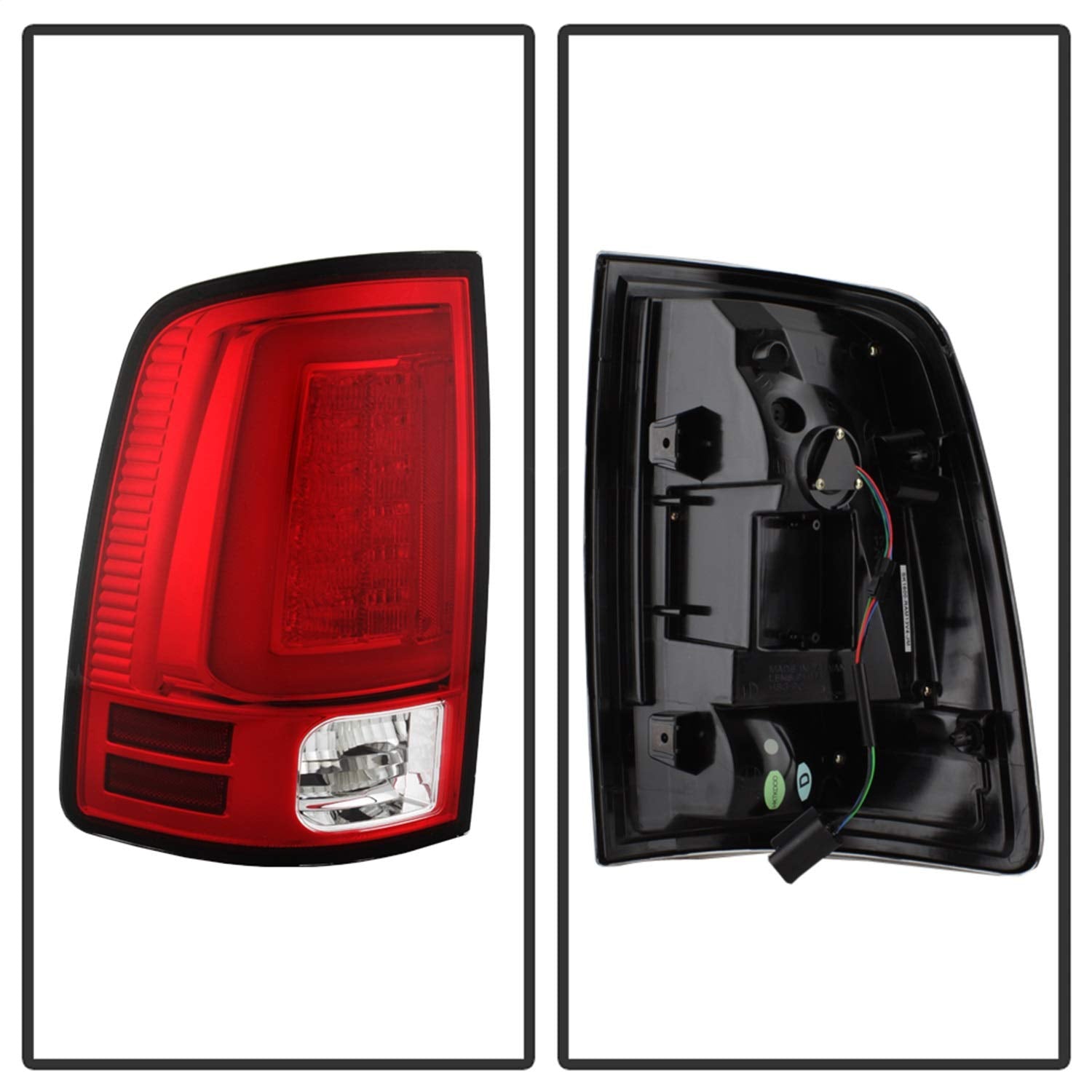 Dodge Ram 1500 13-18 / Ram 2500/3500 13-18 Spyder 5084071 LED Tail Lights - LED Model only (Not Compatible With Incandescent Model) - Red Clear