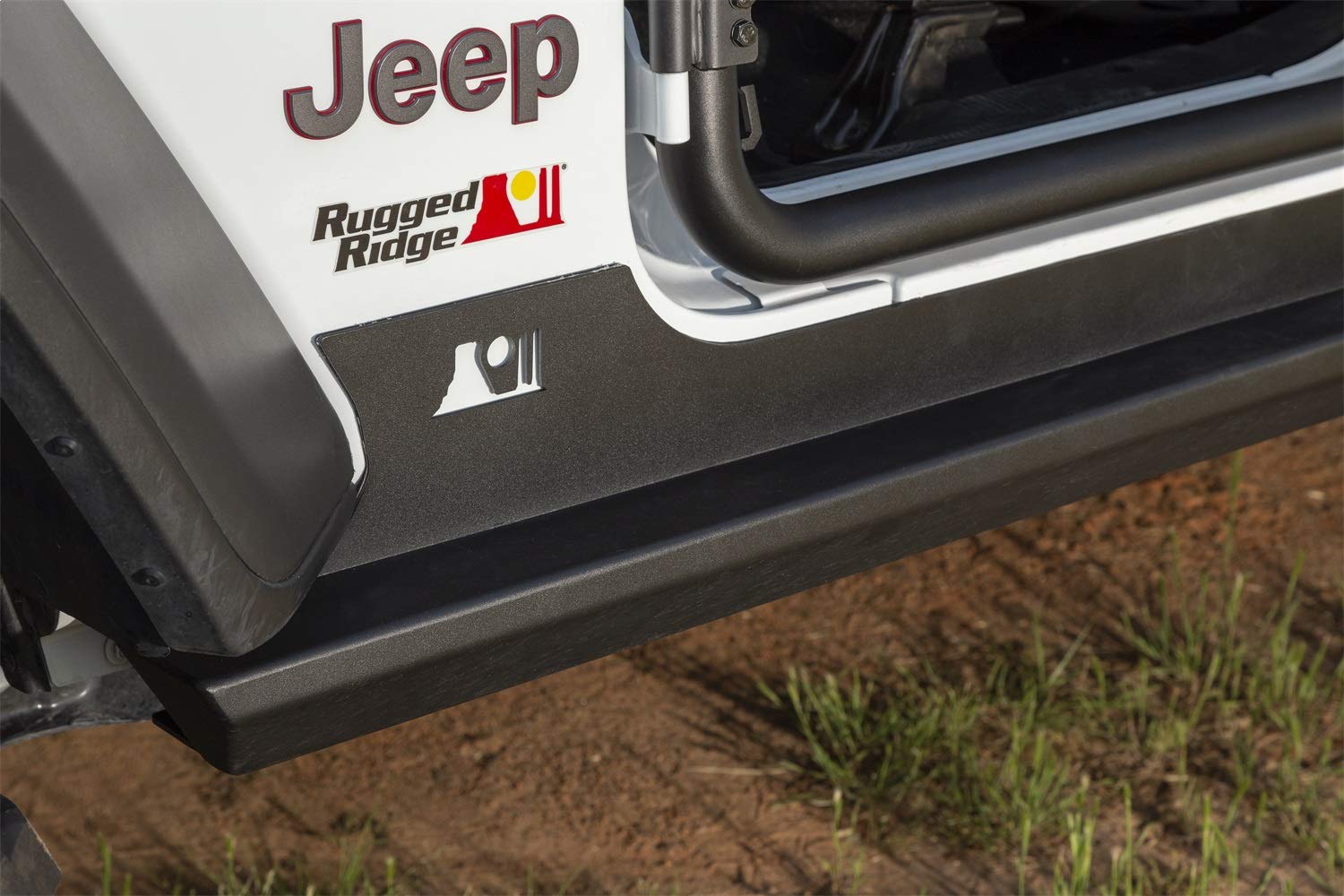 Rugged Ridge Rock Sliders XHD for Jeep Wrangler JLU | Satin Steel | 11504.32 | Fits 2018-2025 Jeep Wrangler JLU 4-Door