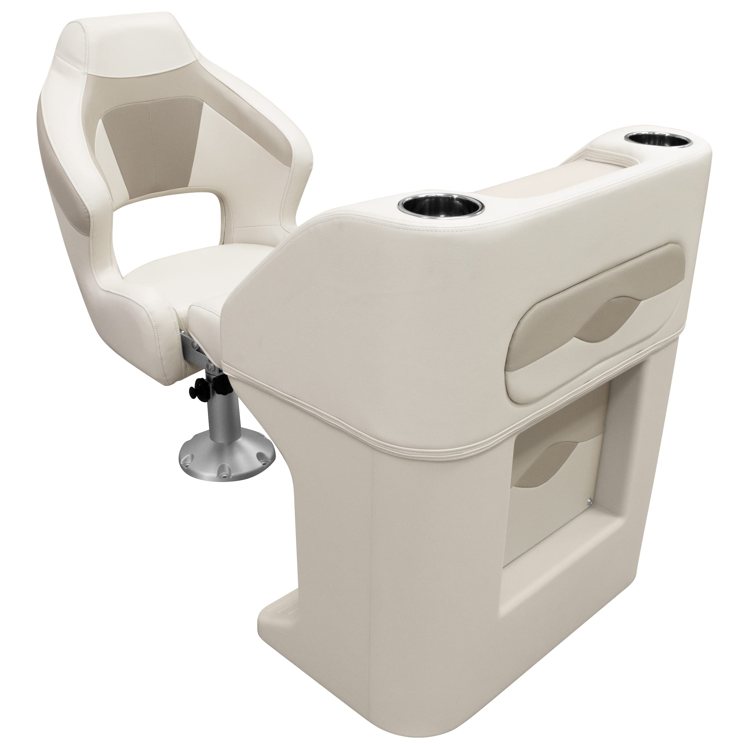 Wise Premier Series BM1158-1066 Pontoon Helm Steering Console, Stone/Mocha Java/Khaki