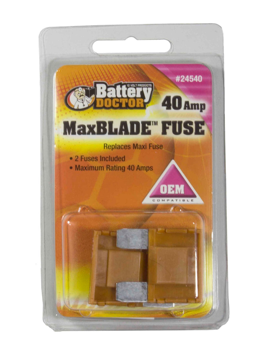 Battery Doctor WirthCo 24540 40 Amp MaxBlade Fuse, Orange, 2 Pack