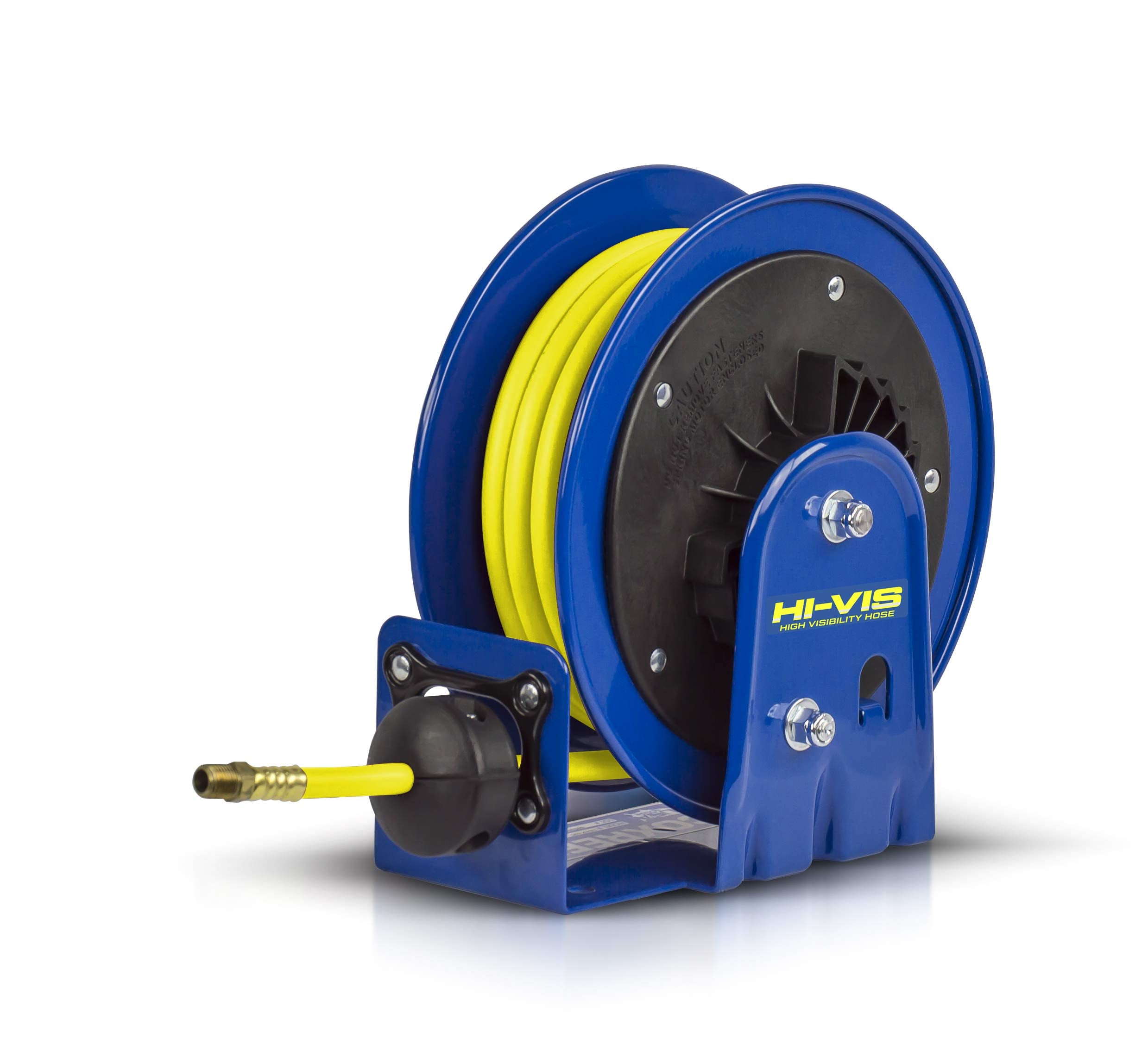 COXREELS Retractable Compact Low Pressure Spring Rewind Hose Reel LG-LP-320-HV: 3/8" I.D., 20' Hose Capacity, with high Visibility Safety Hose, 300 PSI, Made in USA