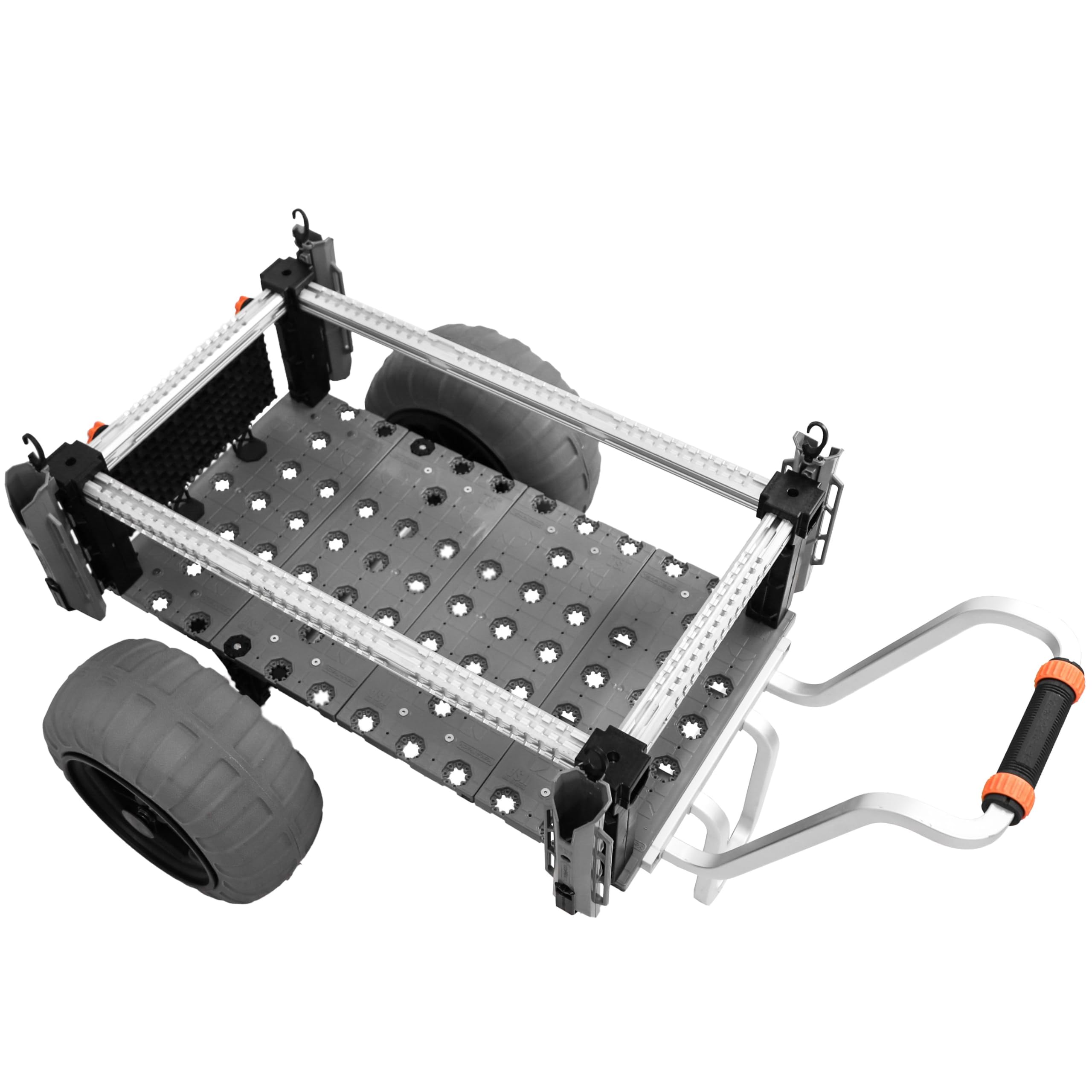 SandRig YakAttack Surf Beach Cart | Heavy-Duty 20” x 36” Gear Hauler with 16” Balloon Tires | Adjustable Design for Fishing, Camping & Beach Trips | High-Capacity, Rust-Resistant Aluminum Frame