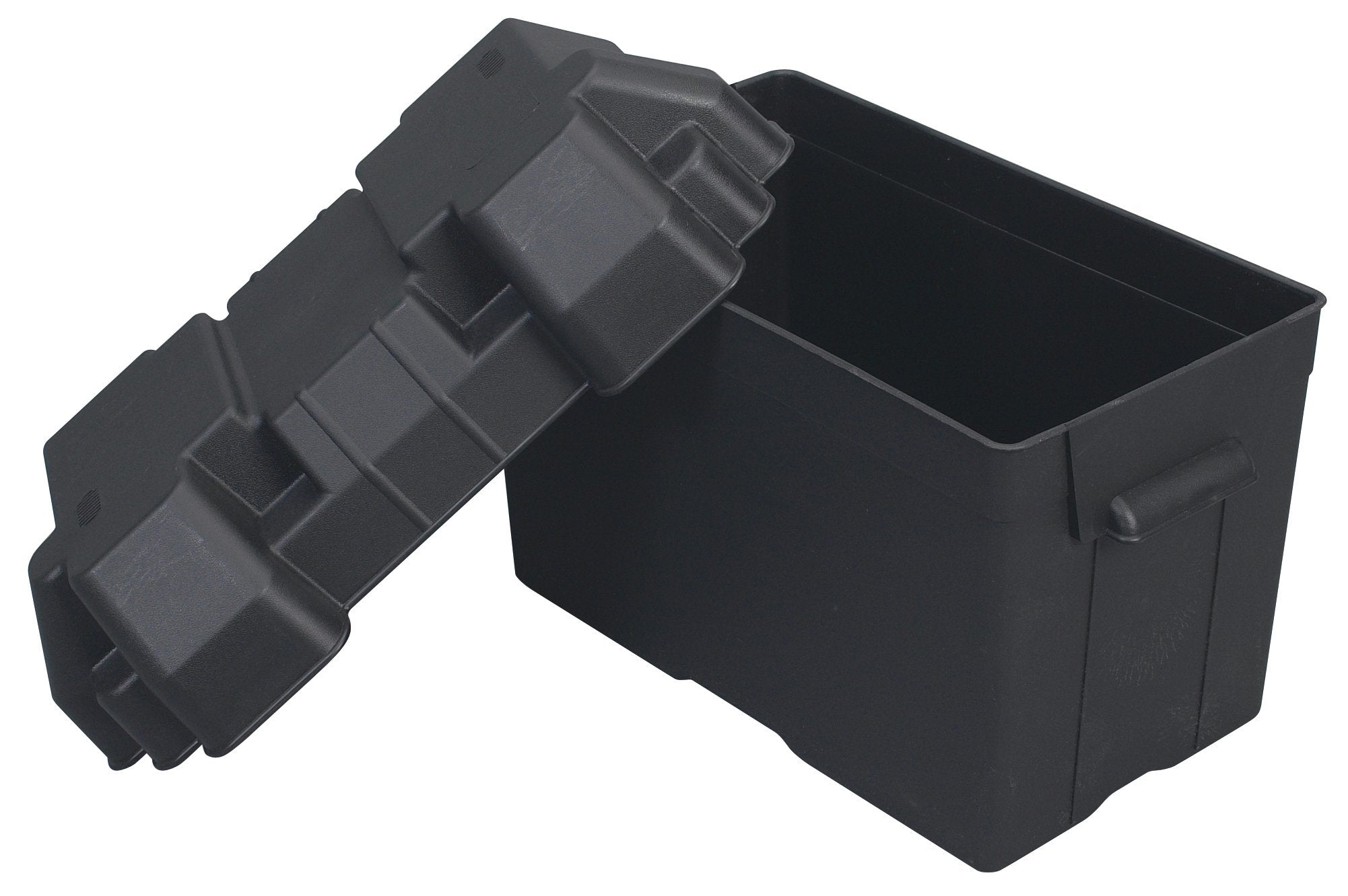 Marine Battery Box Moeller Marine Injection-Molded (One 27, 30 or 31-Series Battery, 13.44" x 7.75" x 10.5"), Black (42214)
