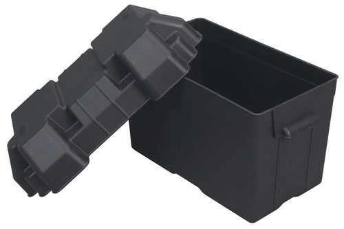 Marine Battery Box Moeller Marine Injection-Molded (One 27, 30 or 31-Series Battery, 13.44" x 7.75" x 10.5"), Black (42214)