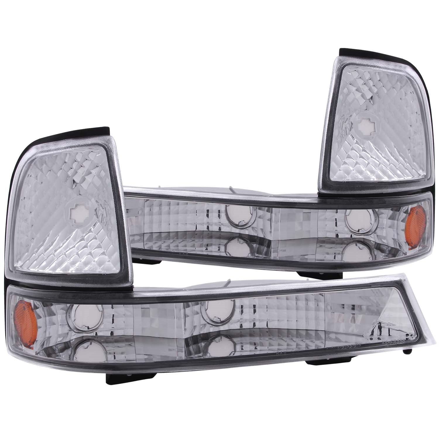 Ford Ranger Anzo USA 511003 Chrome Euro w/Amber Reflector Parking Light Assembly - (Sold in Pairs)