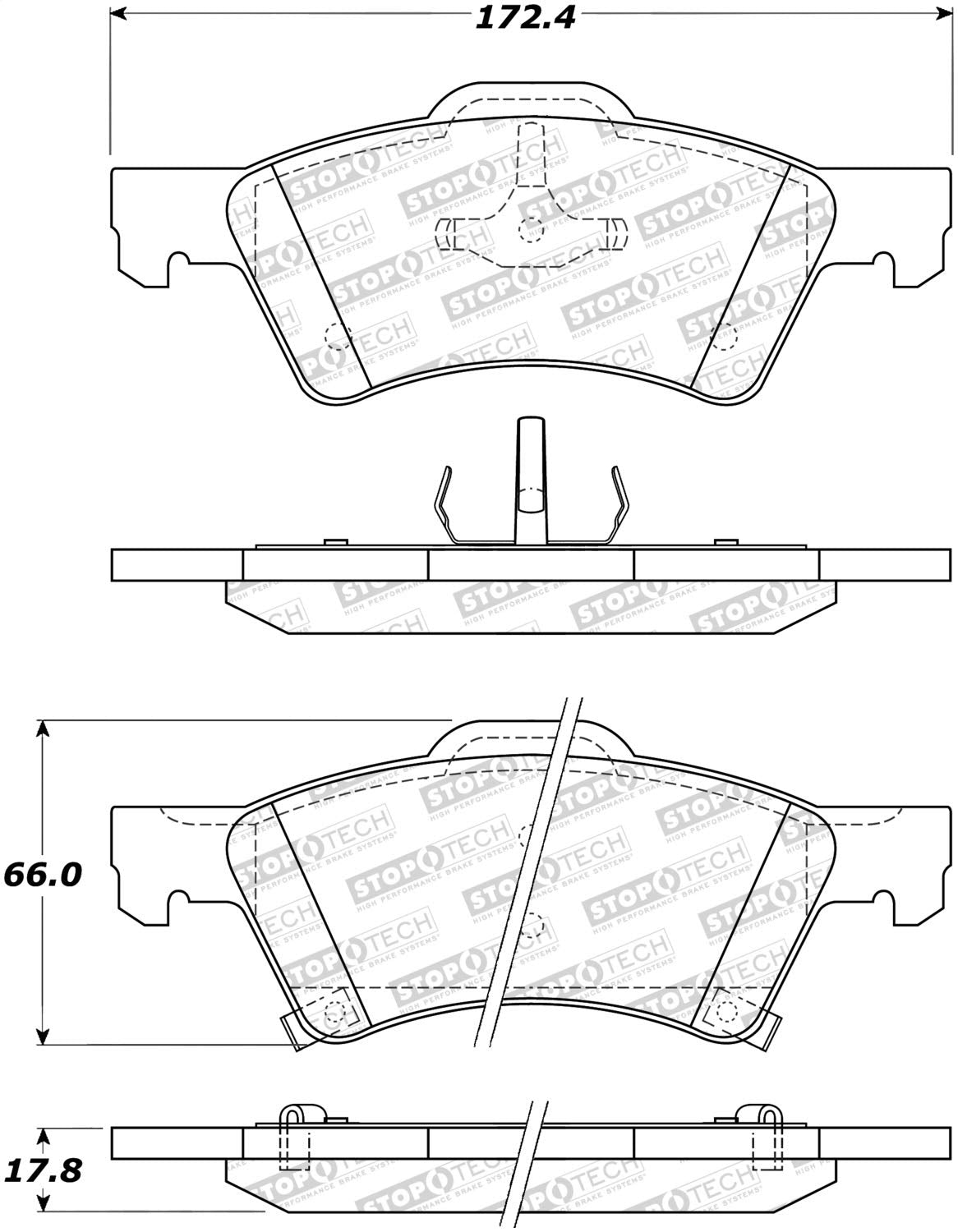 Street Select StopTech Brake Pads 305.08570