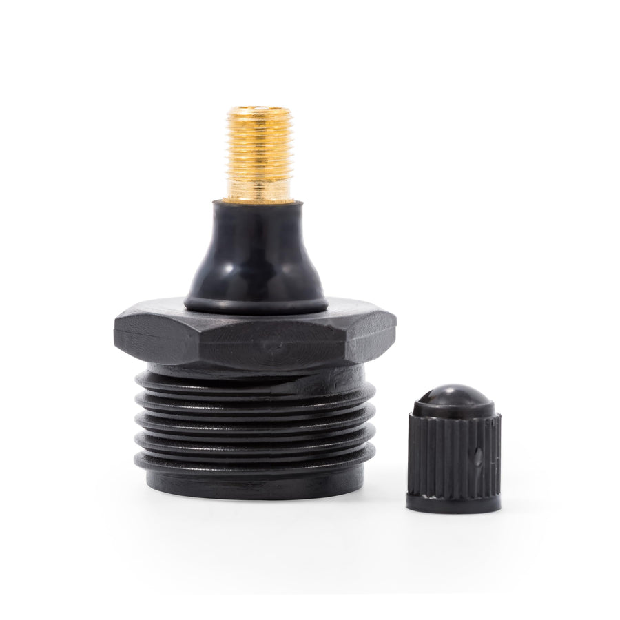 Camco Blow Out Plug RV with Schrader Valve - Features Rust Resistant Double Plastic Construction - Essential Winterization Tool Prevents Freeze Damage (36133)
