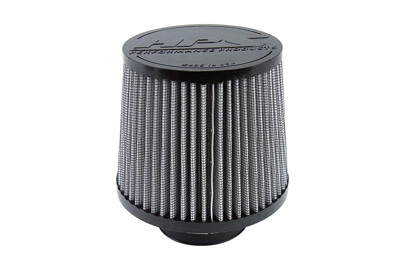 HPS Automotive Performance Air Filter 2.75" ID, 6" Element Length, 7.75" Overall Length, Gray, HPS-4275