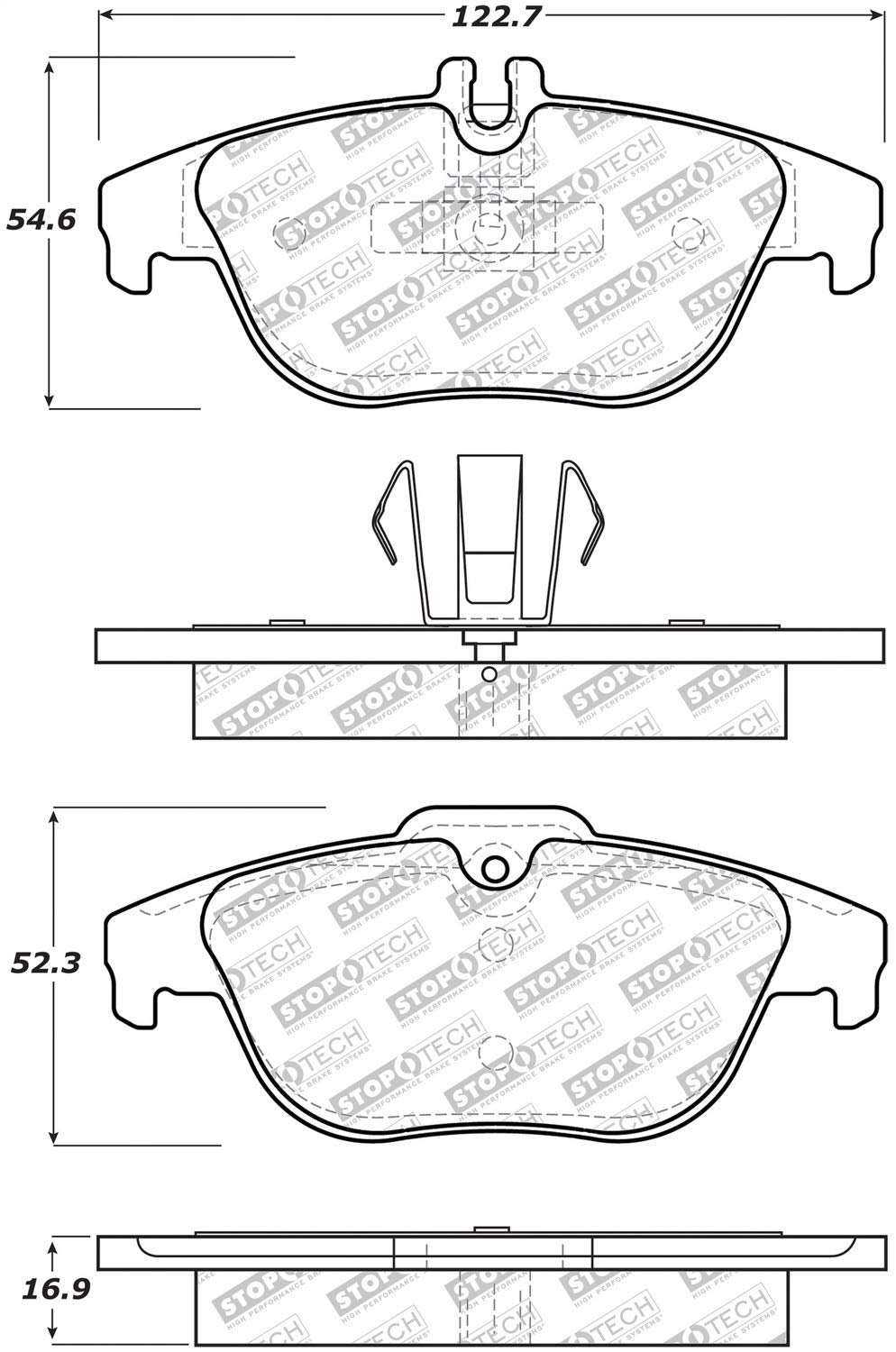 Brake Pads StopTech 305.13410 Street Select with Hardware