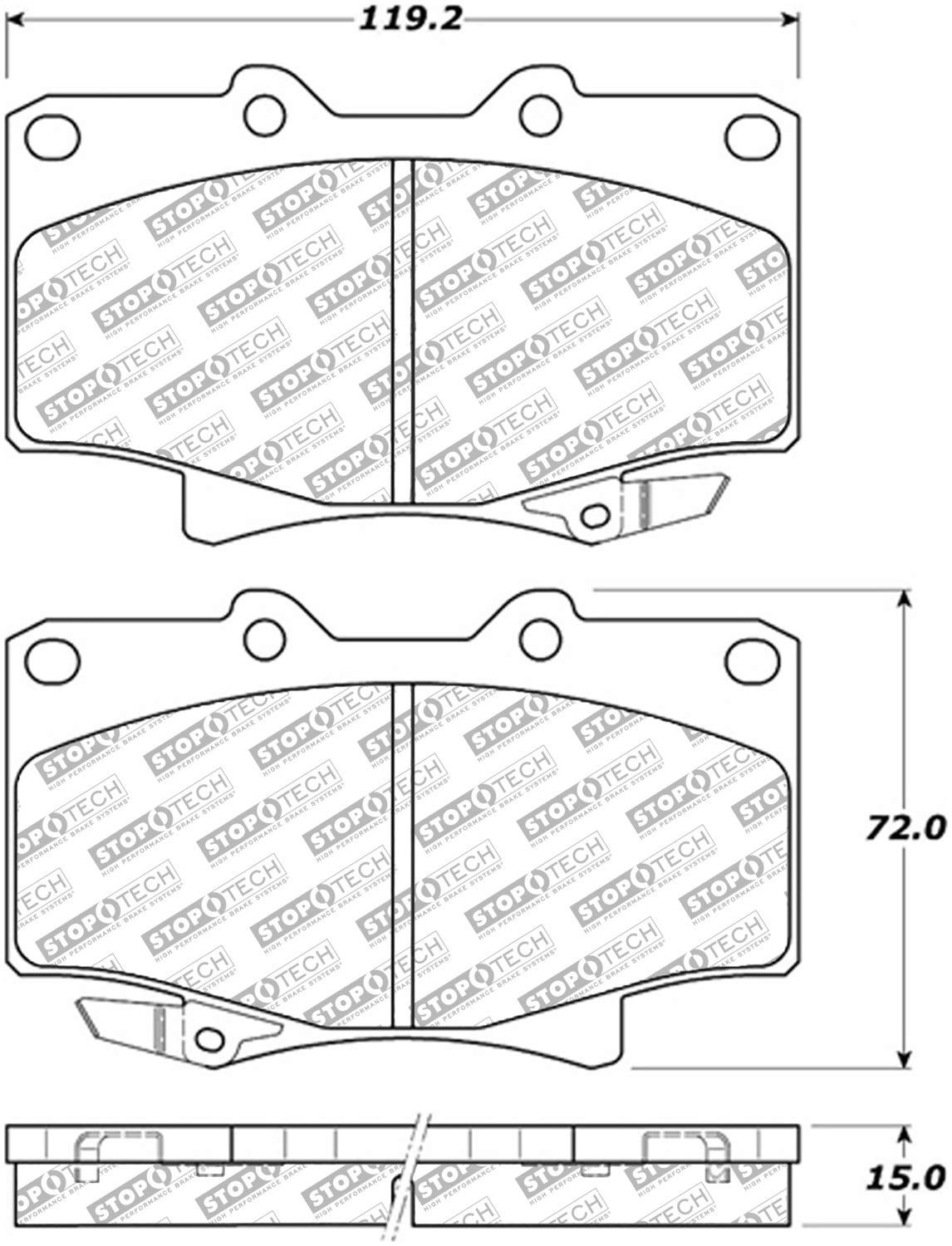 Brake Pads StopTech 305.05020 with Hardware Street Select