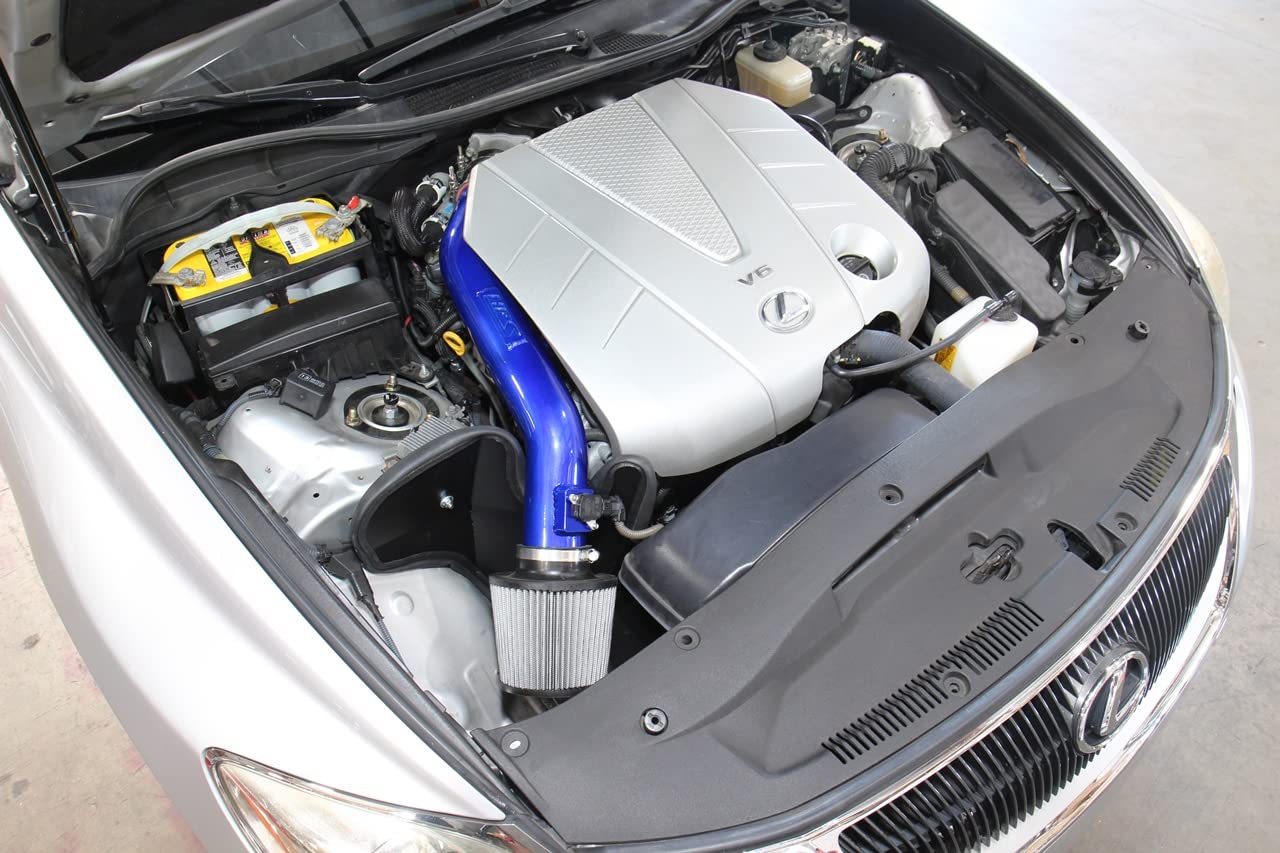 HPS Black Performance Air Intake Kit with Heat Shield Compatible for 2007-2011 GS350 3.5L V6, 827-720WB