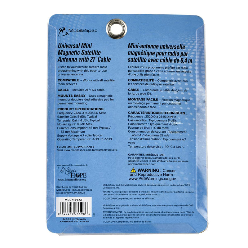 MSUNIVSAT MobileSpec Universal Satellite Radio Antenna
