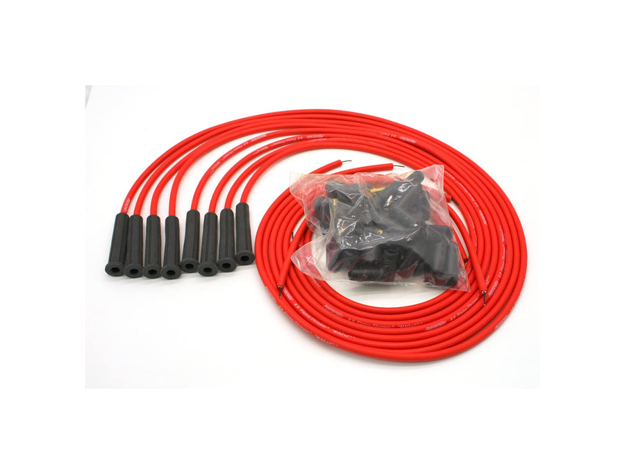 Flame-Thrower Pertronix 808480 Red Universal 180 Degree 8mm 8 Cylinder Spark Plug Wire